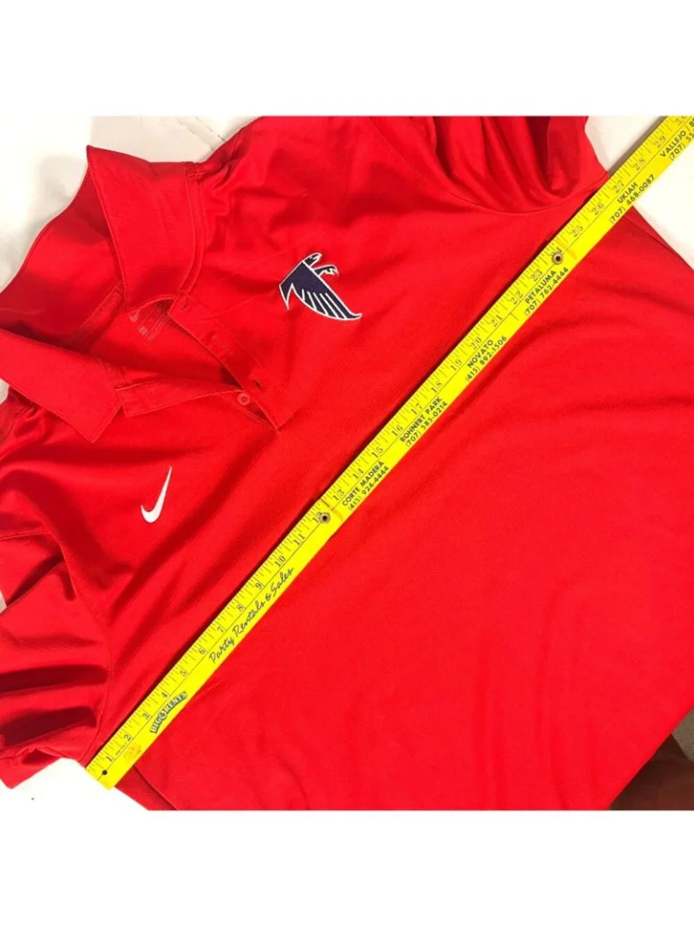 Atlanta Falcons Nike Mens Performance Polo Shirt size 2XL 54x31 NFL Embroidered
